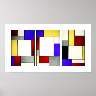 Póster Ventana de vidrio templado Tryptych Theo Van Doesb