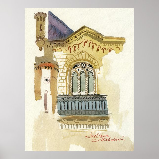 Póster Ventana del Teatro Filarmónico de Odesa (Frente)