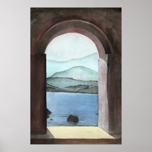 Póster Ventana en creta (Frente)