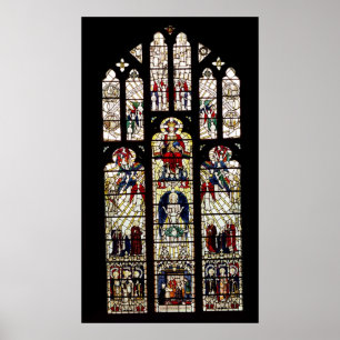 Póster Ventana en la Catedral de Worcester, siglo XV