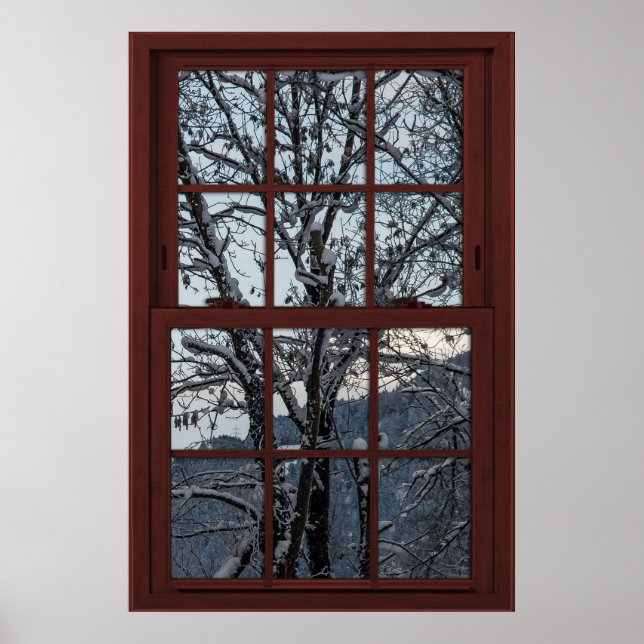 Póster Ventana falsa - Ilusión - Winter Woods View 2 de 2 (Frente)