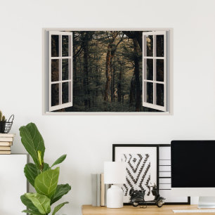 Póster Ventana falsa personalizado