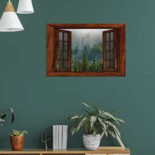 Póster Ventana falsa personalizado