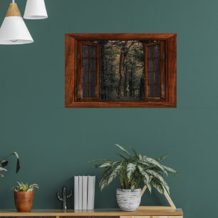 Póster Ventana falsa personalizado