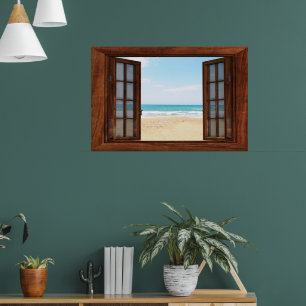 Póster Ventana falsa personalizado