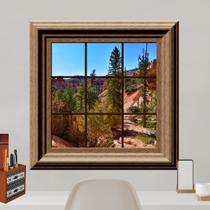 Póster Ventana falsa Relajación Vista Cañón de Bryce Utah