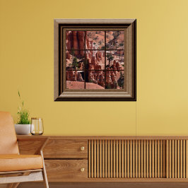 Póster Ventana falsa Relajación Vista Cañón de Bryce Utah