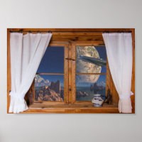 Ventana Falsa Vista Mundo de Fantasía Planeta Espa