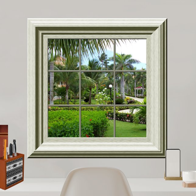 Póster Ventana falsa Zen Paisaje tropical relajante (Subido por el creador)