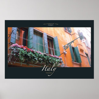 Póster Ventana floral