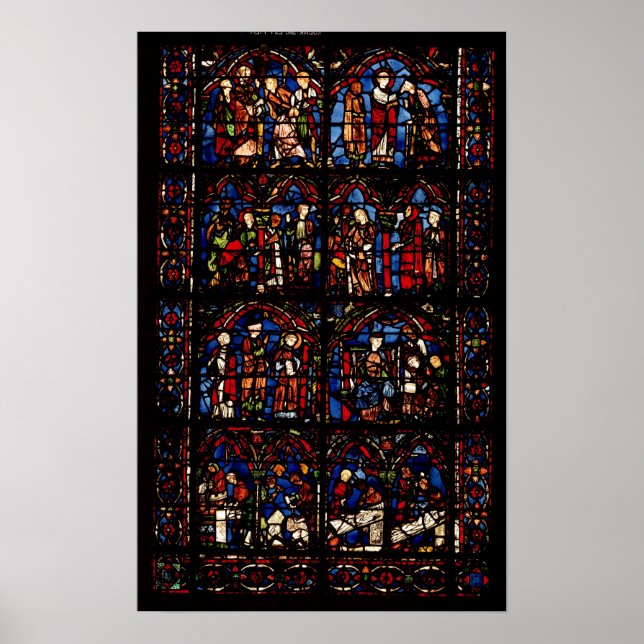 Póster Ventana que representa escenas (Frente)