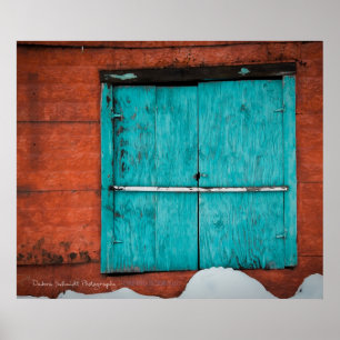 Póster Ventana turquesa