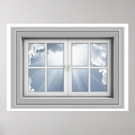 Póster Ventana Ver Poster Buenos días