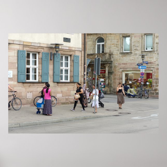 Póster Ventanas del casco antiguo (Frente)