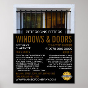Póster Ventanilla bloqueada, Windows & Door Fitter Compan