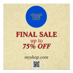 Póster Ventas elegantes personalizadas