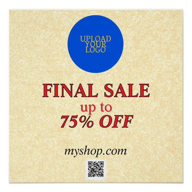 Póster Ventas elegantes personalizadas (Anverso)