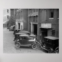 Ventas y servicio de automóviles, 1926. Foto antig