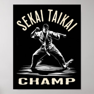 Póster Ventilador de Karate de Artes Marciales - Diseño d