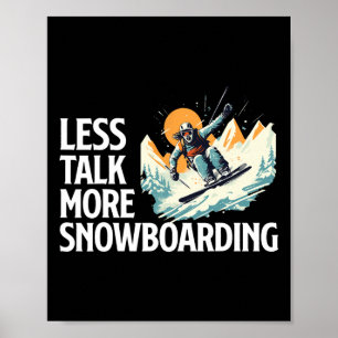 Póster Ventilador de nieve Ventilador Snowboard Ski Mou