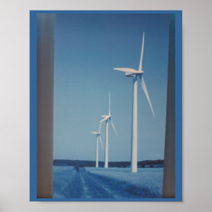 Póster Ventilador de rueda de destilación de energía eóli