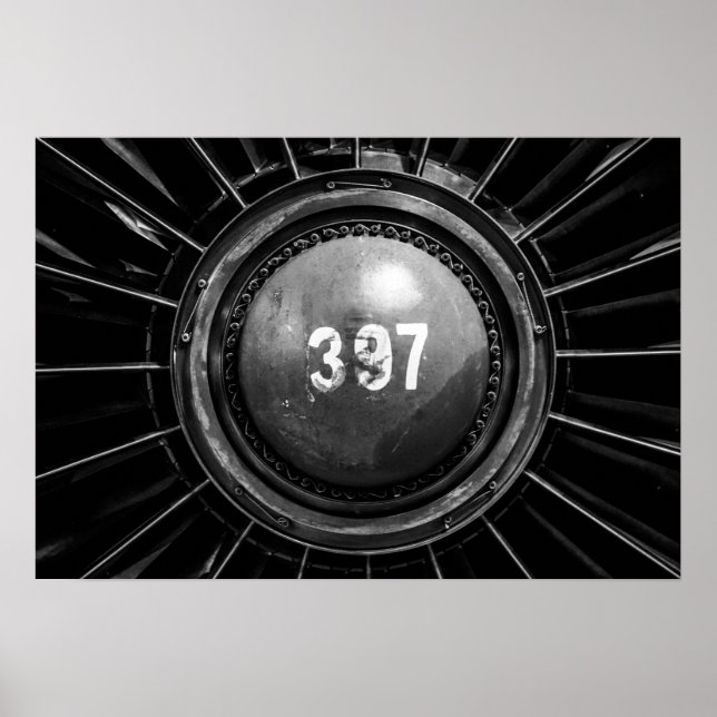 Póster Ventilador J58 Jet Engine - SR-71 Blackbird, A-12, (Frente)