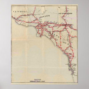 Póster Ventura, Los Angeles, San Bernardino, Orange