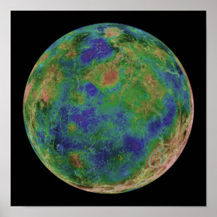 Póster Venus centrado en el Polo Sur