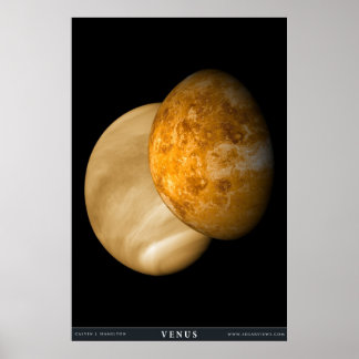 Póster Venus con iluminación visible y radial