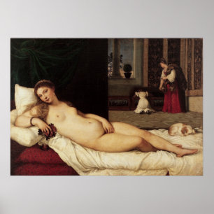 Póster Venus de la Venecia Urbino Titian 1538