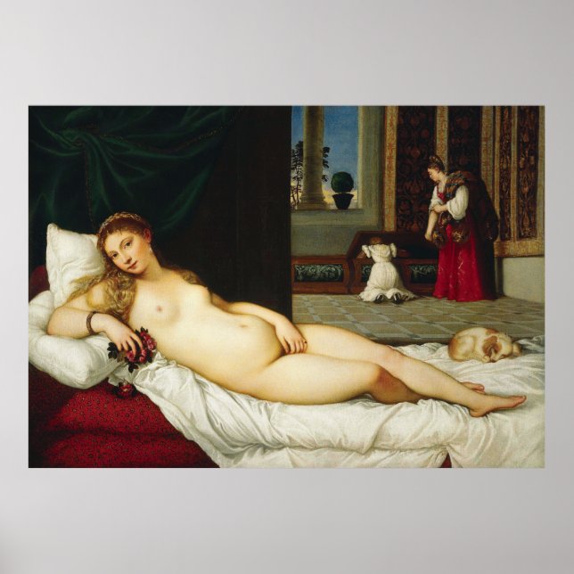 Póster Venus de Urbino por Tiziano (Frente)