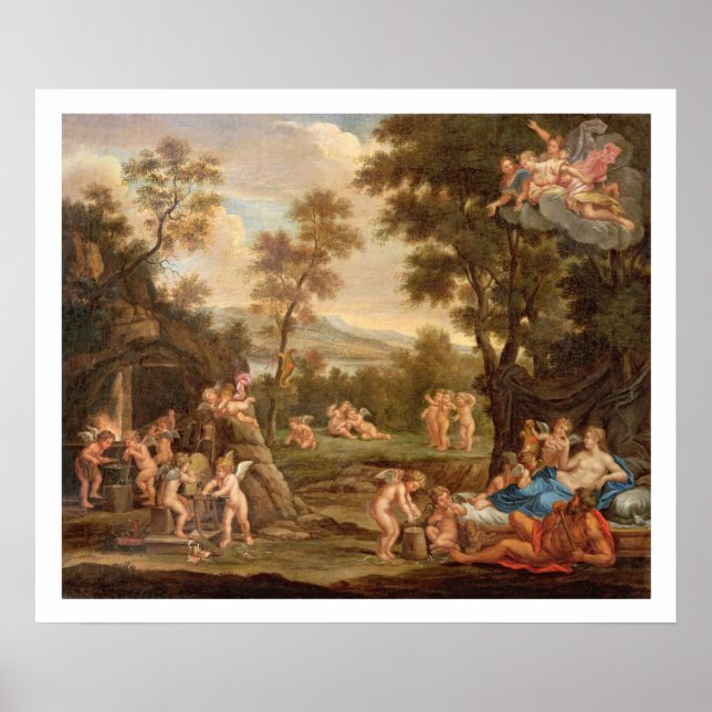 Póster Venus en la Forja de Vulcan, siglo XVIII (Frente)