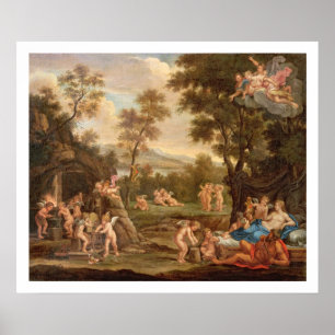 Póster Venus en la fragua de Vulcan, siglo XVIII