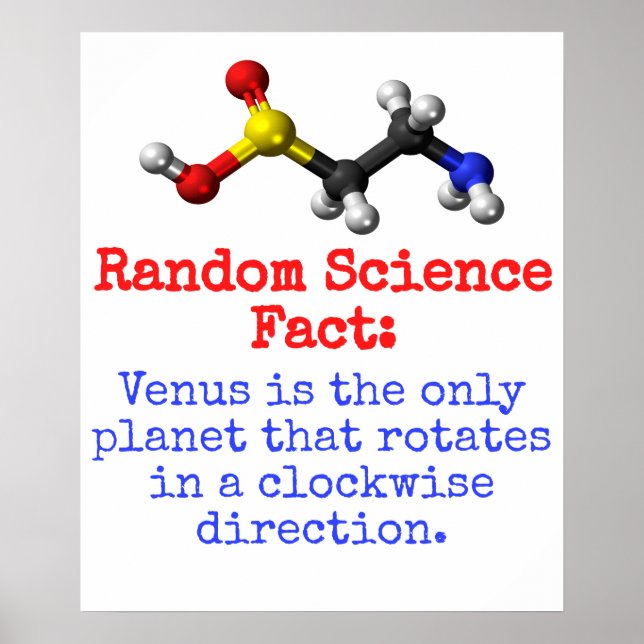 Póster Venus Es El Único Planeta - El Hecho De La Ciencia (Frente)