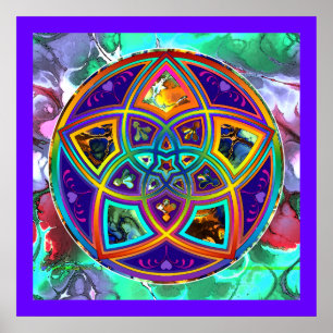 Póster Venus Flower of Love fineART Flower Power / Square