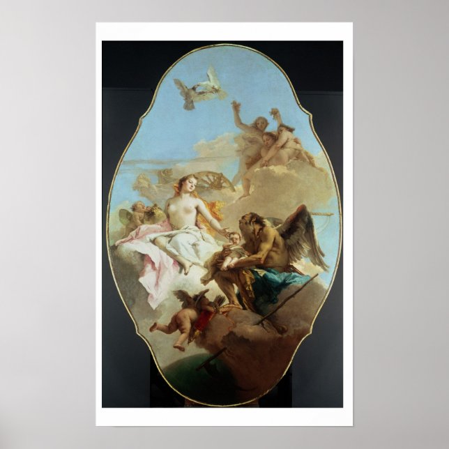 Póster Venus, pintura en el techo (aceite en el panel) (Frente)