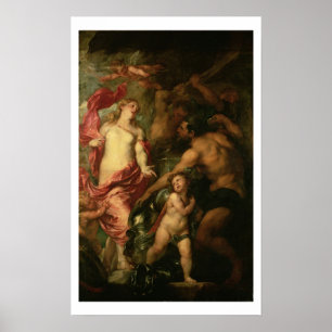 Póster Venus que pide Vulcan la armadura de Aeneas
