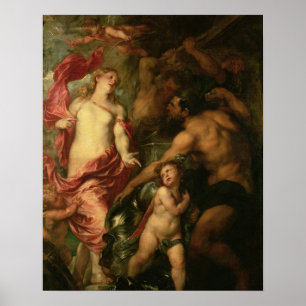 Póster Venus que pide Vulcan la armadura de Aeneas