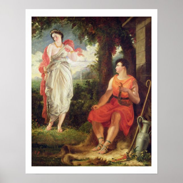 Póster Venus y Anchises, 1826 (aceite sobre lienzo) (Frente)