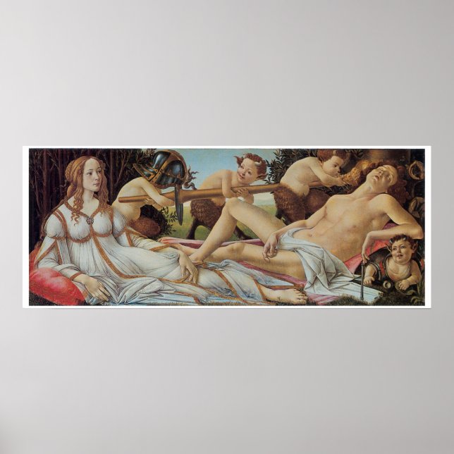 Póster Venus y Mars por Sandro Botticelli (Frente)