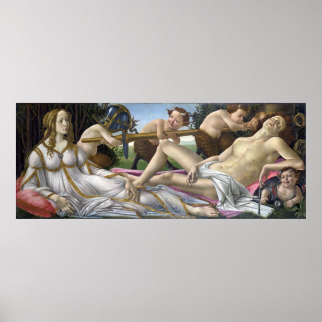 Póster Venus y Mars por Sandro Botticelli (Frente)