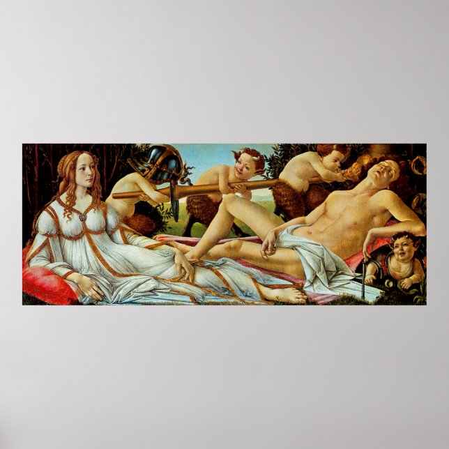 Póster Venus y Marte de Bottichelli (Frente)