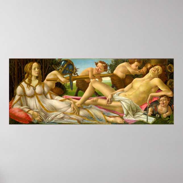 Póster Venus y Marte de Sandro Botticelli (1483) (Frente)