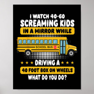 Póster Veo 40 - 60 Niños Gritando En El Espejo Mientras