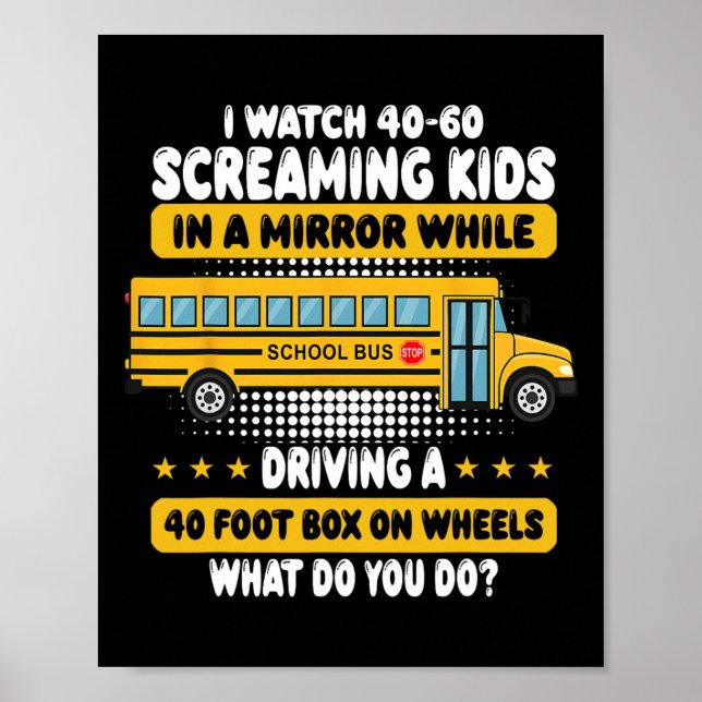Póster Veo 40 - 60 Niños Gritando En El Espejo Mientras (Frente)
