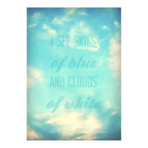 Veo cielos azules y nubes blancas