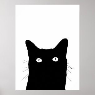 Póster Veo el gato hacer clic para seleccionar su