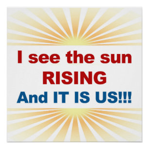 Póster ¡Veo el Sol en Alza y somos nosotros!