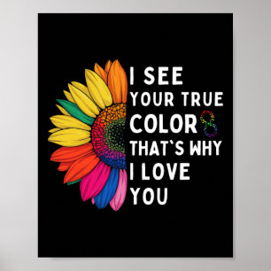 Póster Veo Tus Verdaderos Colores Infinitos Conciencia De
