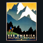 Póster Ver América, bienvenido a las montañas Montana, añ<br><div class="desc">Imagen perfecta para su nuevo diseño de impresión. Podría ser un buen regalo o un "toque final" para decorar la casa.</div>
